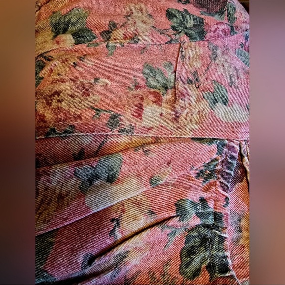 DAVI & DANI Floral Wide-Leg Cargo Pants — Pink & Yellow - Picture 5 of 8